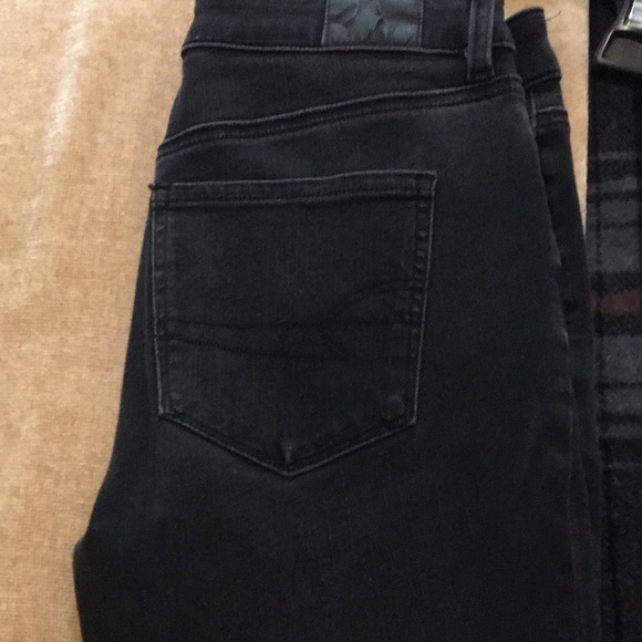 American Eagle The Dream Jean 8 x long black hi rise jegging - Picture 8 of 10